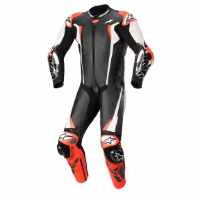 알파인스타즈 슈트 RACING ABSOLUTE V2 1 PC 가죽 블랙 화이트 레드 플루