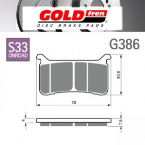 골드프렌 혼다 CBR600RR 24이상 브레이크 패드 앞 G386-S33