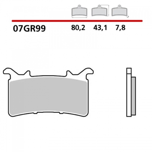 브렘보 BMW S1000RR 21-23 M팩 니신캘리퍼용 브레이크 패드 07GR99