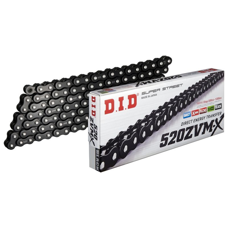 DID 야마하 R3, MT03 15이상 체인 520ZVMX 120링크 블랙 블랙