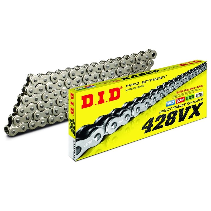 DID 혼다 헌터커브125, CB125, 닥스125R 18이상 체인 428VX 130링크 실버