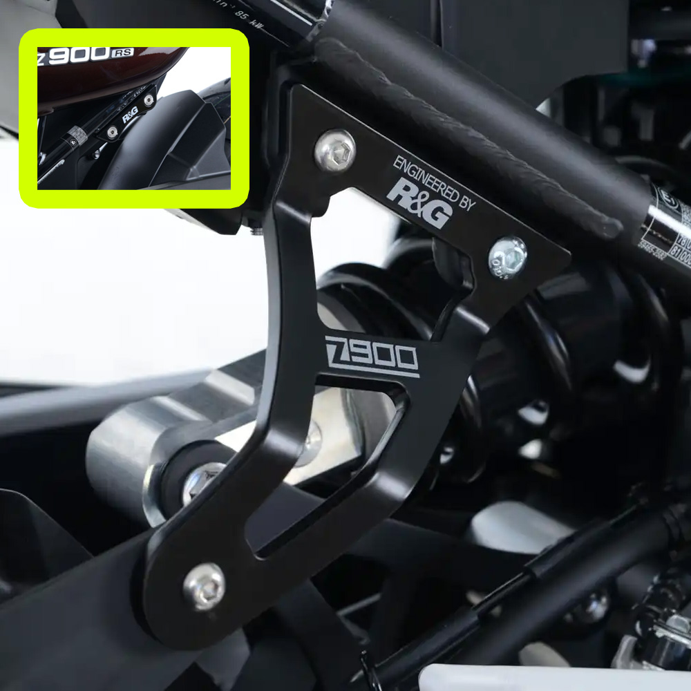 [해외] R&G 가와사키 Z900 17이상 머플러 행거 + 텐덤스텝캡 EH0074BKA