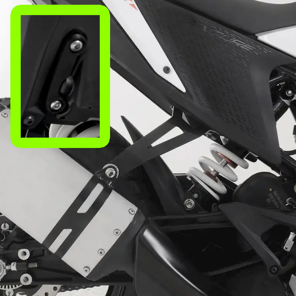 [해외] R&G KTM 390ADV 20이상 머플러 행거 + 텐덤스텝캡 EH0110BKA