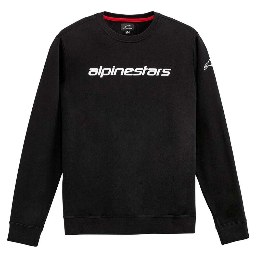 알파인스타 티셔츠 LINEAR CREW FLEECE V3 블랙 화이트