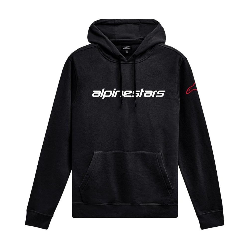 알파인스타 후드 티셔츠 LINEAR WORDMARK HOODIE V3 블랙 화이트 레드