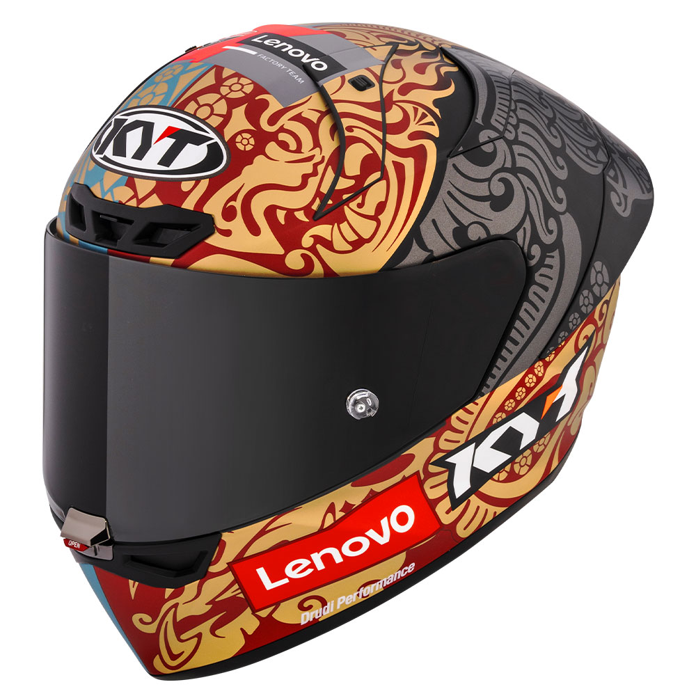 KYT 풀페이스 헬멧 KX-1 RACE GP 무광 바스티아니니 인도네시아 레플리카 2023 매트 위드 스폰서