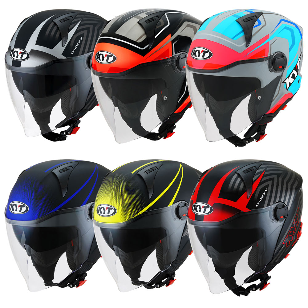 KYT 오픈페이스 헬멧 D-CITY 그래픽