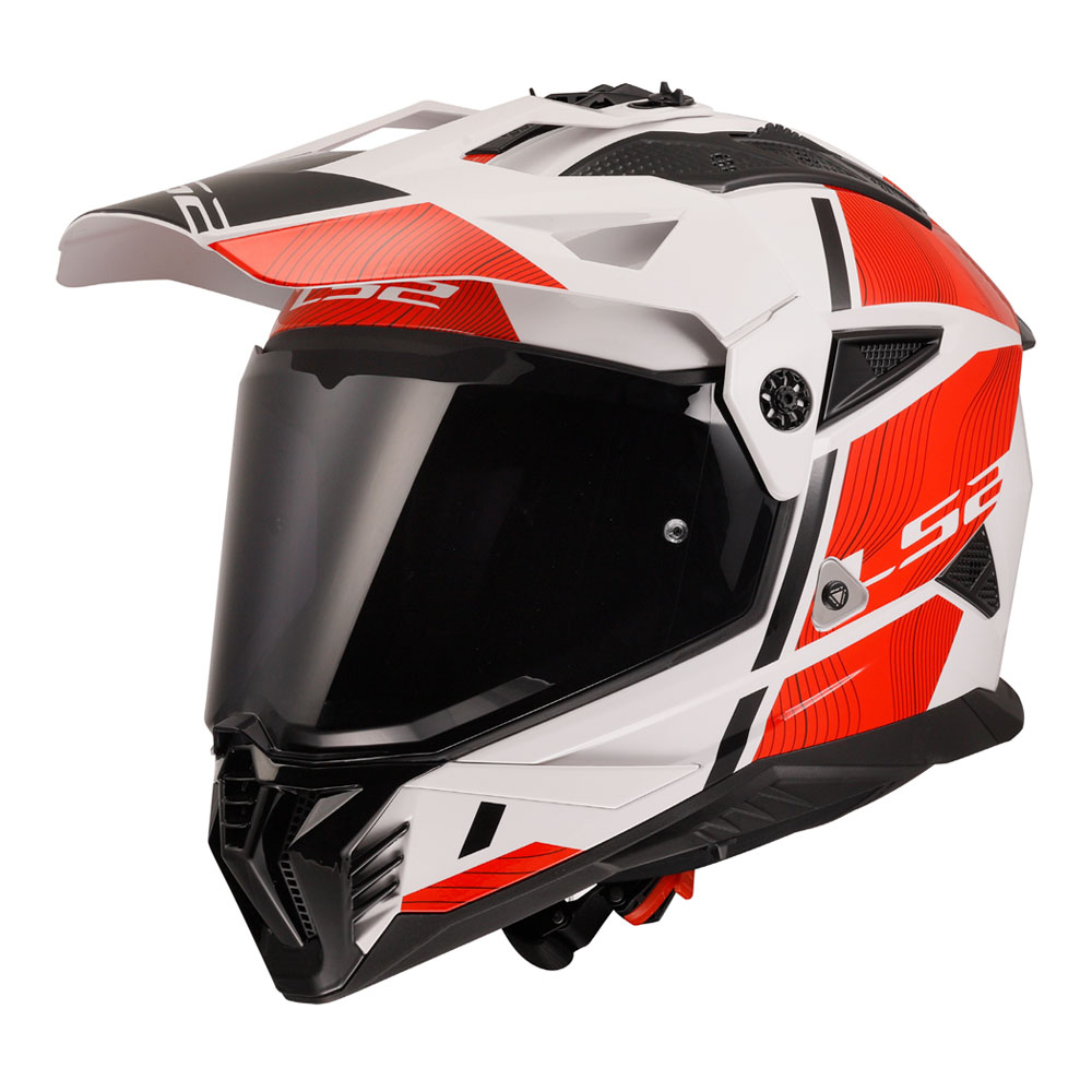 LS2 헬멧 MX702 PIONEER II NAMIB HILL 화이트 레드