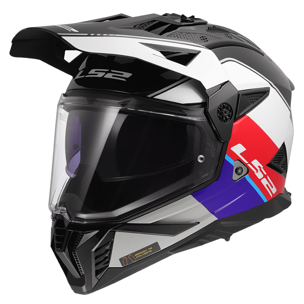 LS2 헬멧 MX702 PIONEER II NAMIB RALLY 유광 레드 화이트 블루
