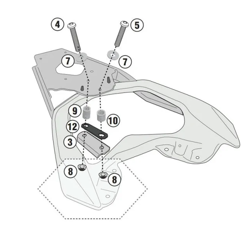 GIVI 야마하 NMAX125 25이상 탑박스 브라켓