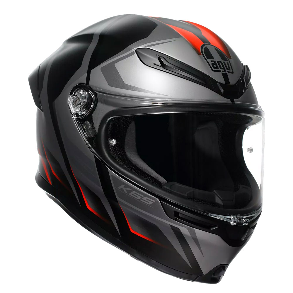 AGV 헬멧 K6S KARVE 무광 블랙 그레이 레드