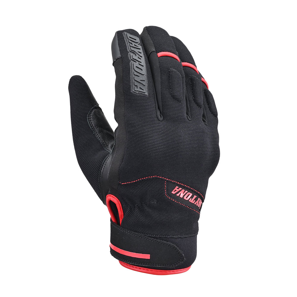 데이토나 DG-005 소프트 핏 가죽 겨울 장갑 블랙 레드
