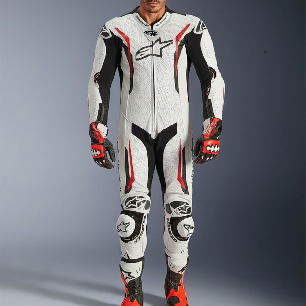 알파인스타즈 슈트 GP TECH V5 1 PC LTH 화이트 블랙 브라이트 레드
