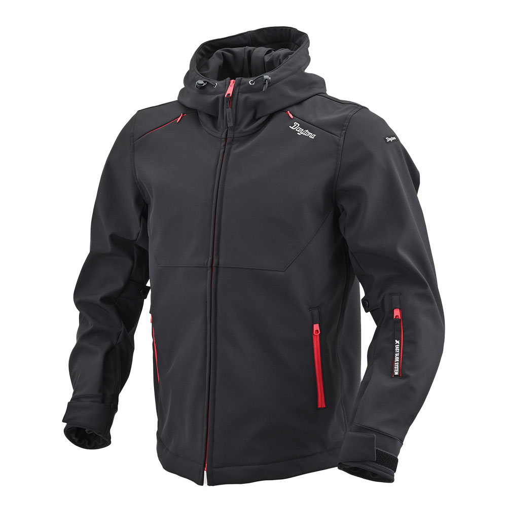 데이토나 DJ-017 이지 소프트 쉘 파카 자켓 블랙 레드