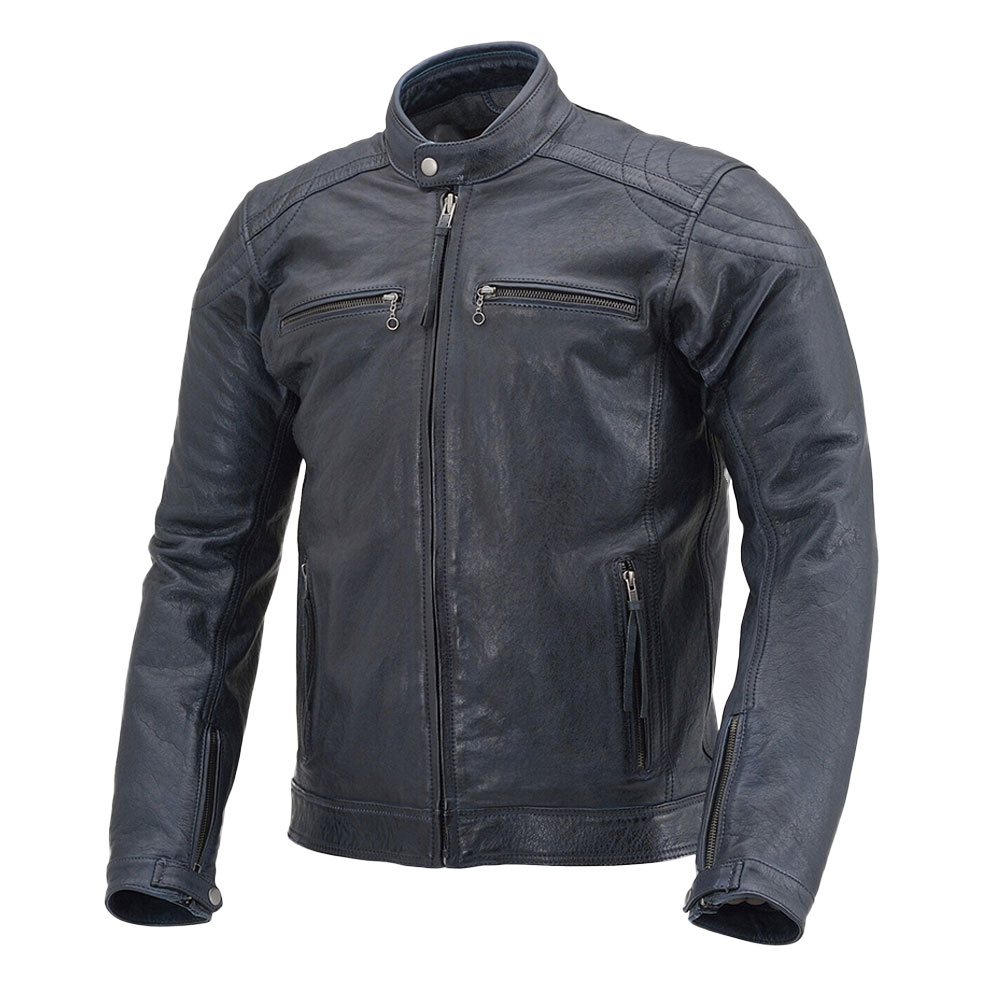 데이토나 DL-006 카페 라이더스 가죽 자켓 네이비