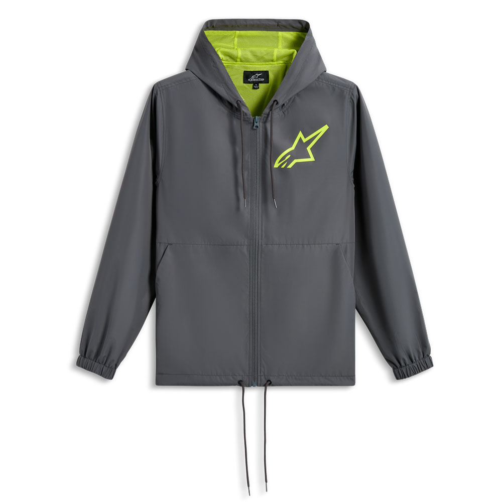 알파인스타 자켓 SPEEDER CHROMIUM 바람막이 차콜 HI VIS 옐로우