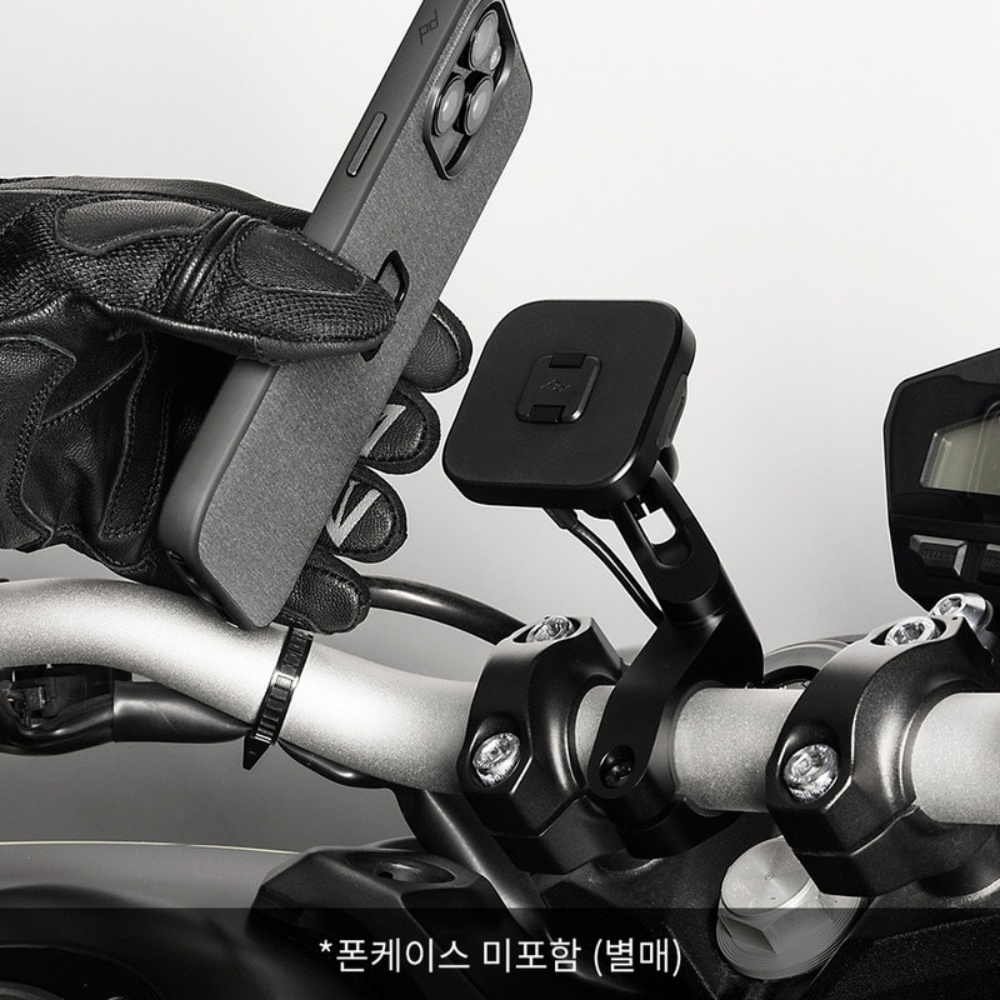 픽디자인 아이폰 전용 모토사이클 바 마운트 무선충전