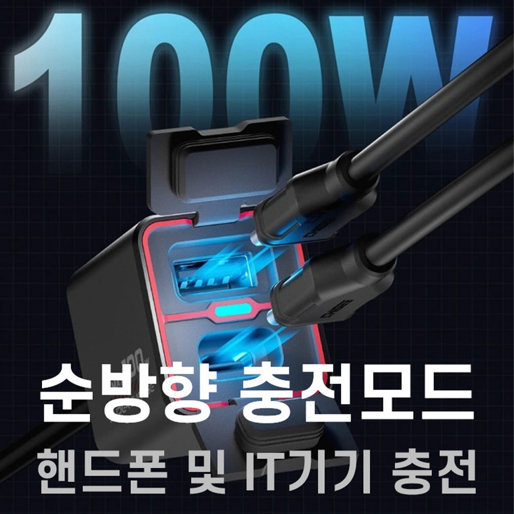 치지 오토바이 USB 충전기 TR100 양방향 100W 충전 SRS