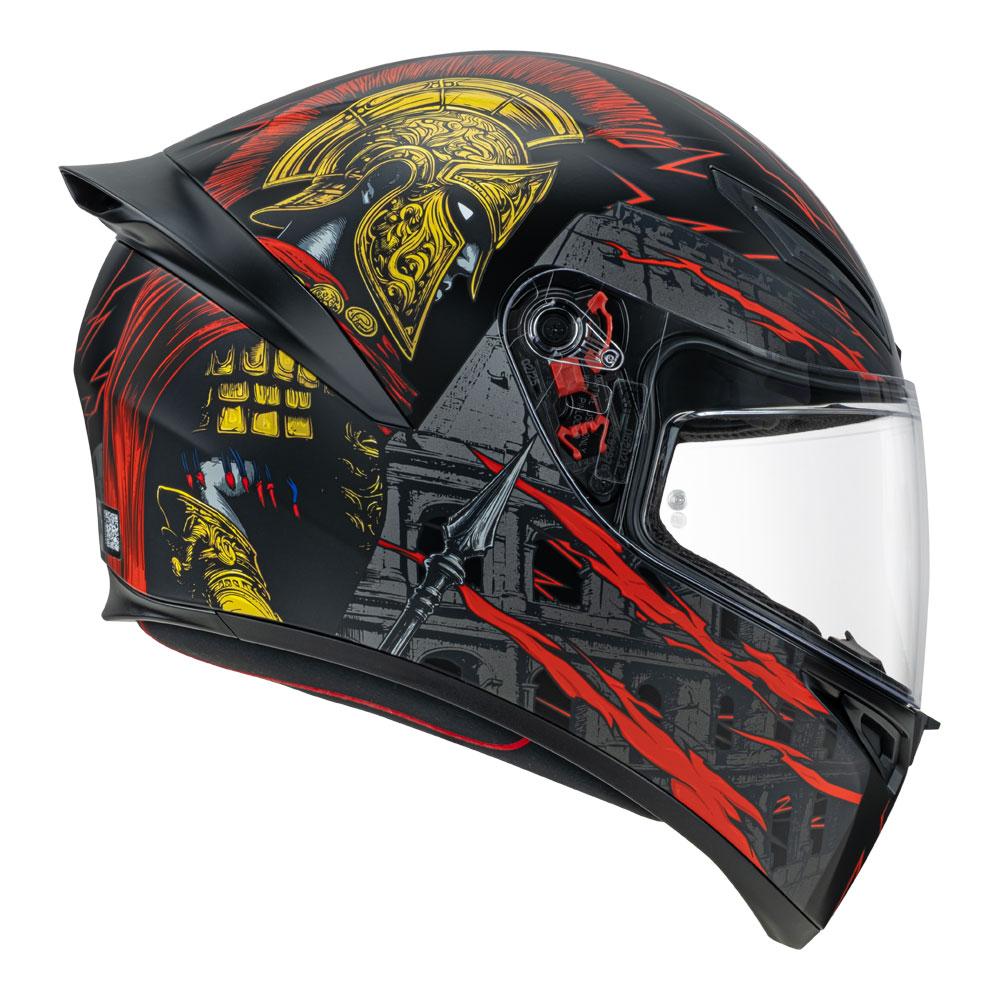 AGV 헬멧 K1S GLADIATOR 무광 블랙 골드 레드