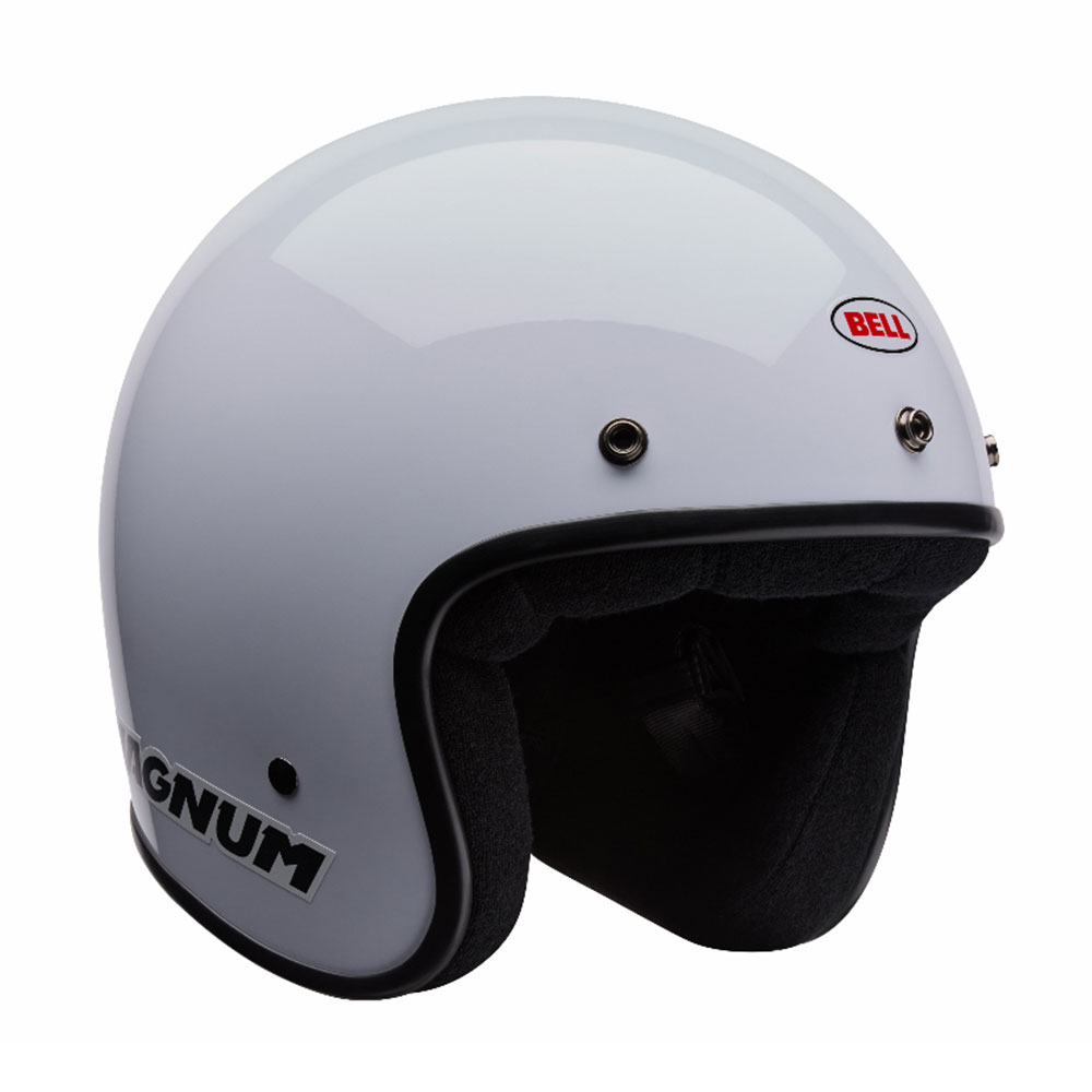 벨 클래식 오토바이 오픈 페이스 헬멧 매그넘 CRF 화이트