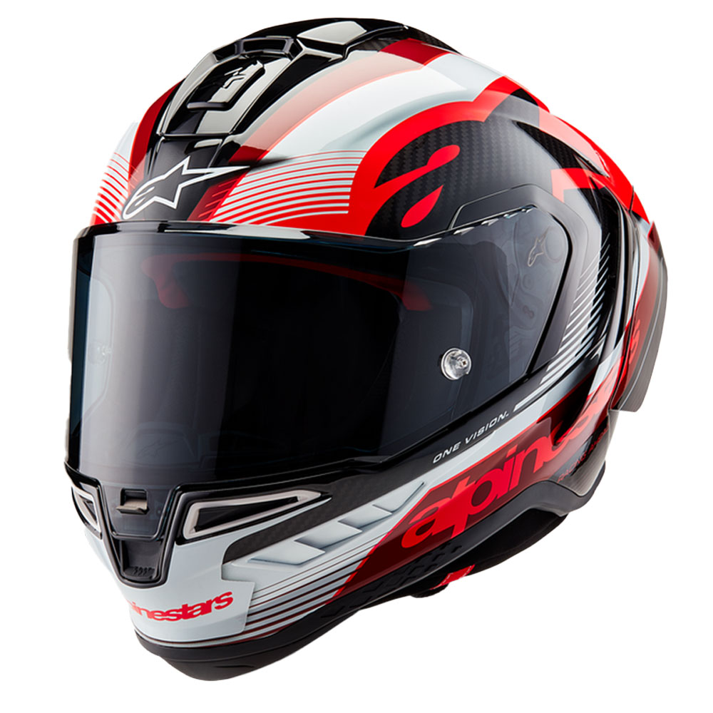 알파인스타 헬멧 S-R10 팀 블랙 레드 화이트 카본