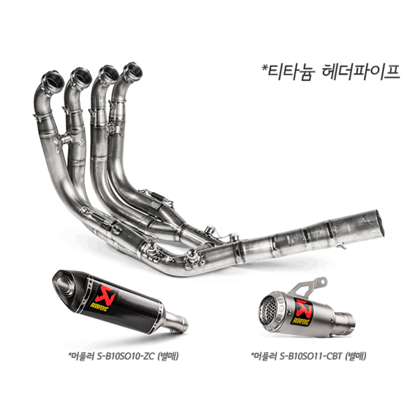 아크라포빅 BMW S1000RR M1000RR 19이상 머플러 헤더파이프 티탄 E-B10E8