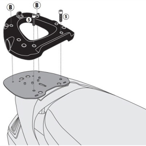 GIVI 킴코 다운타운125/350i 15-20 리어캐리어 SR6107