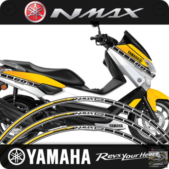 MOTOSTK 야마하 NMAX125/155 휠 스티커 60주년