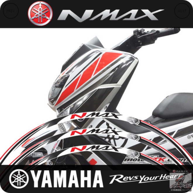 MOTOSTK 야마하 NMAX125/155 휠 스티커 SP RED