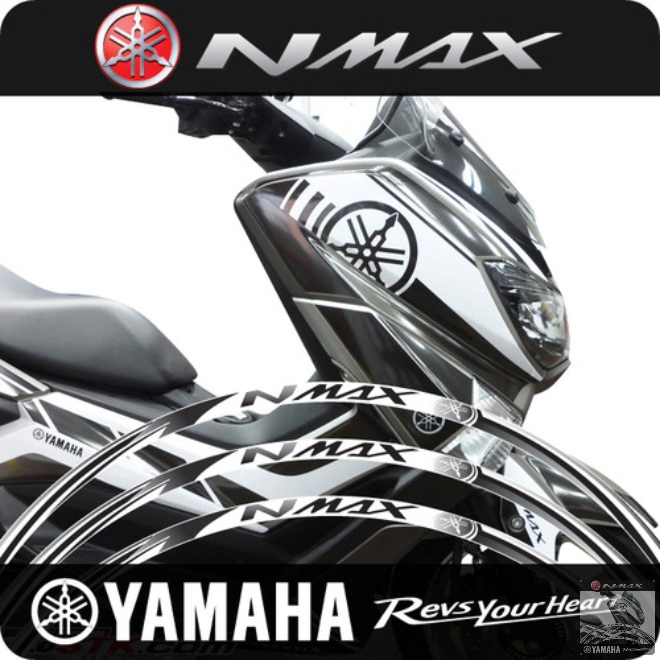 MOTOSTK 야마하 NMAX125/155 휠 스티커 SP BLACK