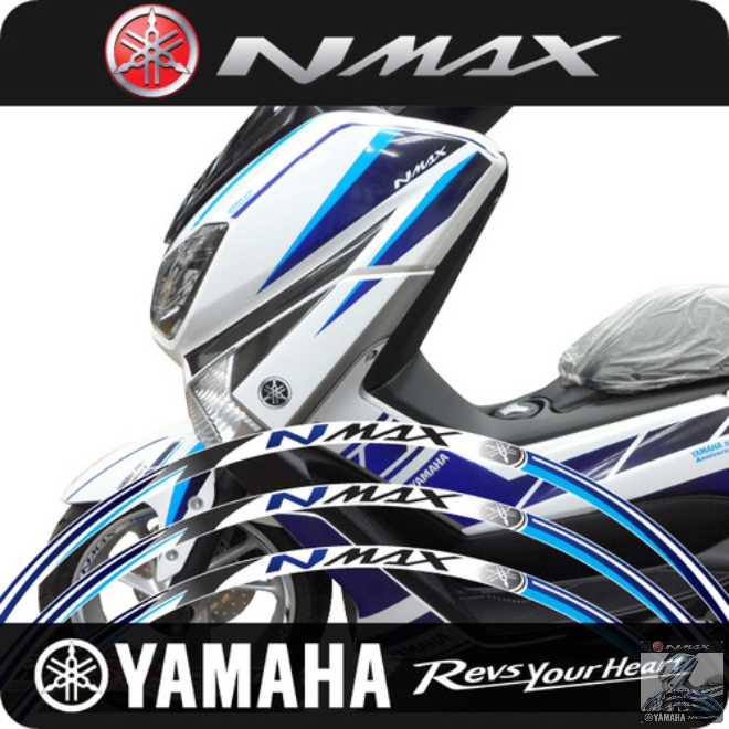 MOTOSTK 야마하 NMAX125/155 휠 스티커 SP BLUE