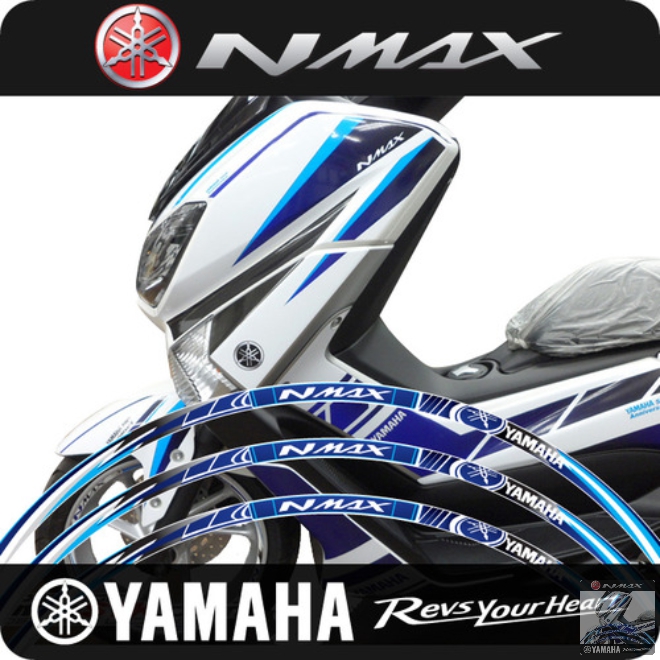 MOTOSTK 야마하 NMAX125/155 휠 스티커 BLUE