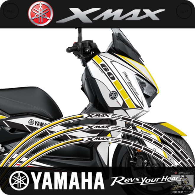MOTOSTK 야마하 XMAX300 휠 스티커 60주년