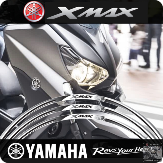 MOTOSTK 야마하 XMAX300 휠 스티커 SP-BLACK