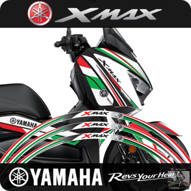 MOTOSTK 야마하 XMAX300 휠 스티커 이태리