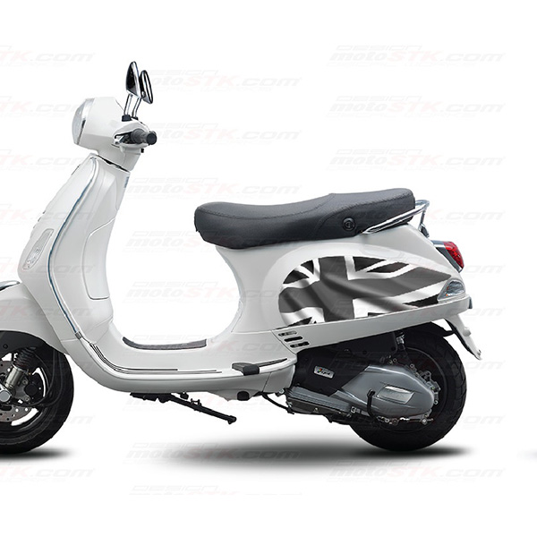 MOTOSTK 베스파 LX125 S125 공용 영국기 그레이-C 데칼키트