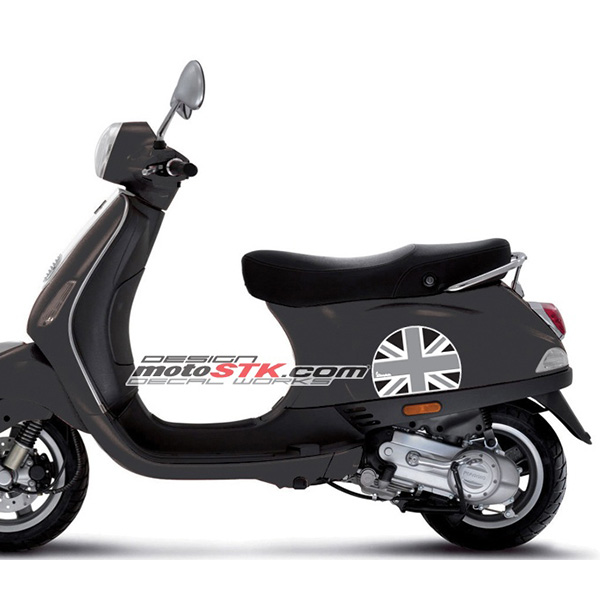 MOTOSTK 베스파 모즈 유니언잭 그레이 엉덩이 스티커