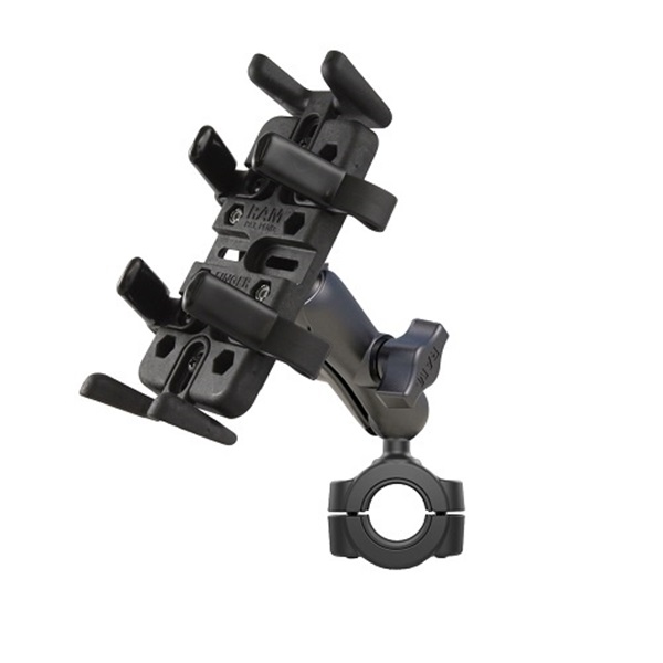 램마운트 핸드폰, 무전기 범용 거치대 핸들레일 고정형 (1인치이하) RAM-B-408-75-UN4