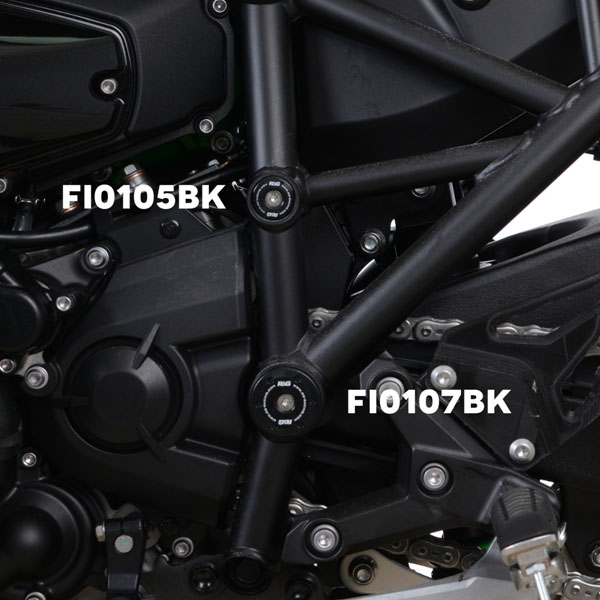 R&G 가와사키 H2 15이상, H2 SX 18이상 프레임플러그 좌측 하단 1EA FI0107BK