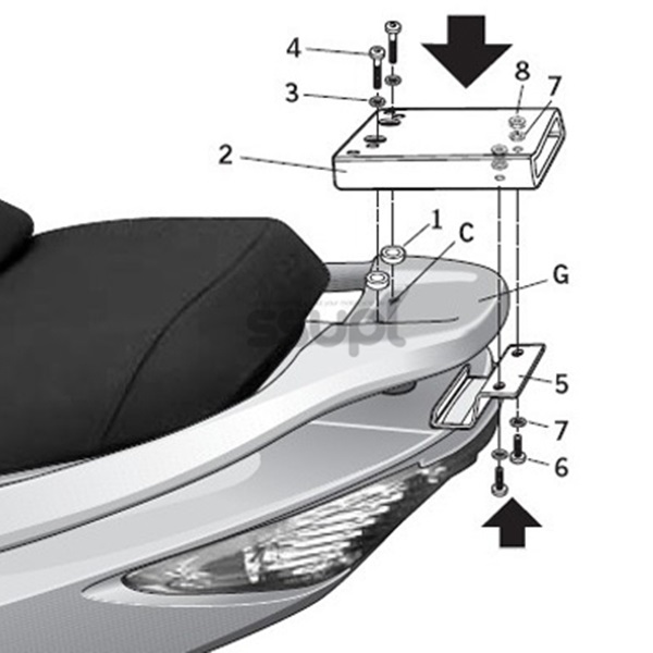 샤드 킴코 익사이팅400 리어캐리어 K0XC55ST