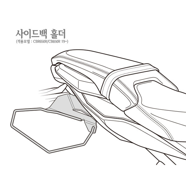 샤드 혼다 CBR650R/CB650R 19-20 사이드백 홀더 H0CB69SE