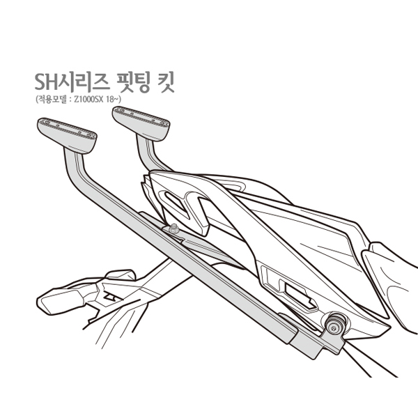 샤드 가와사키 Z1000SX 18-19, 닌자1000SX 20이상 리어캐리어 K0ZS18ST