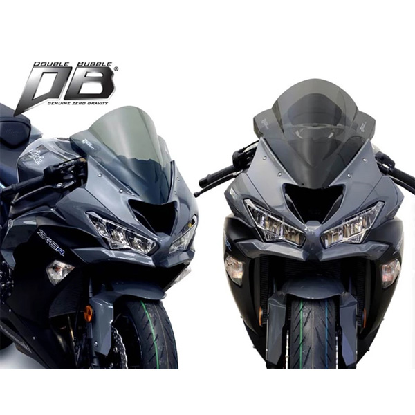 제로그래비티 가와사키 ZX-6R 19-23 더블버블 스모크 윈드스크린 16-247-02