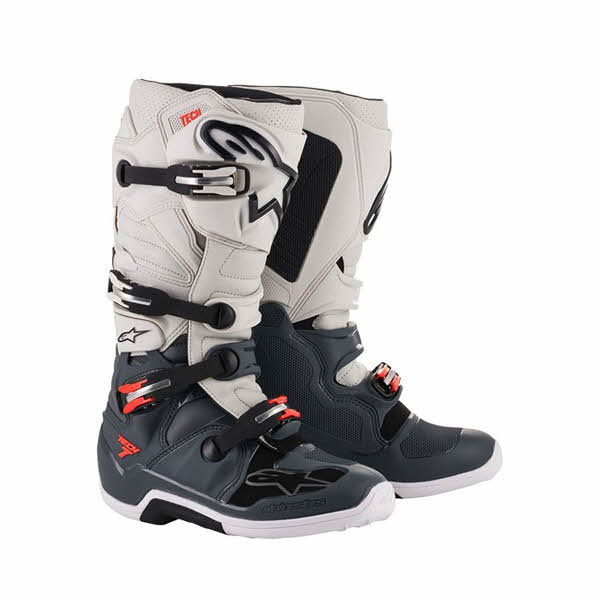 알파인스타 TECH7 부츠 DARK GRAY/LIGHT GRAY/RED FLUO