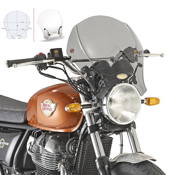 GIVI 로얄엔필드 인터셉터650 19-20 윈드스크린 클리어 AL9051A+140A