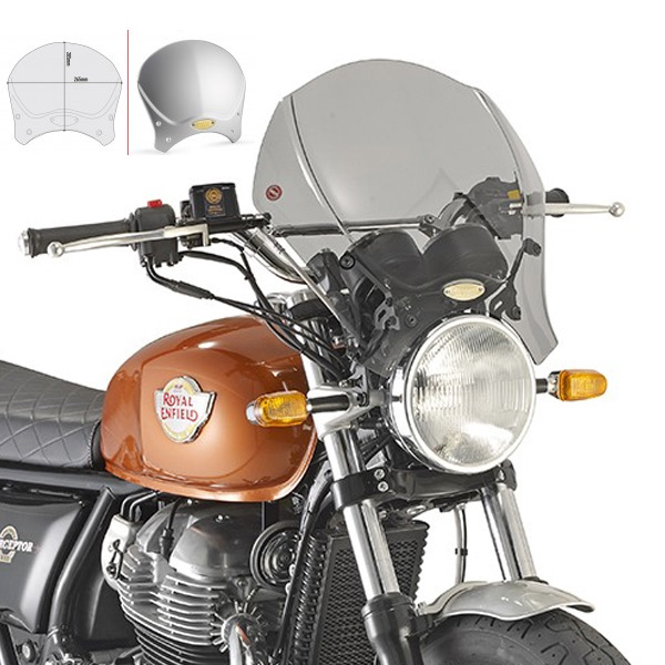 GIVI 로얄엔필드 인터셉터650 19-20 윈드스크린 알미늄 실버 AL9051A+100AL