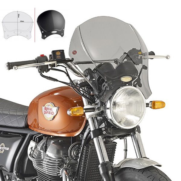 GIVI 로얄엔필드 인터셉터650 19-20 윈드스크린 알미늄 블랙 AL9051A+100ABL