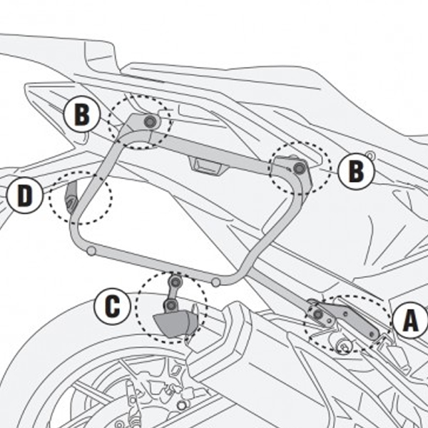 GIVI 혼다 포르자750 21이상 사이드거치대 PLX1186