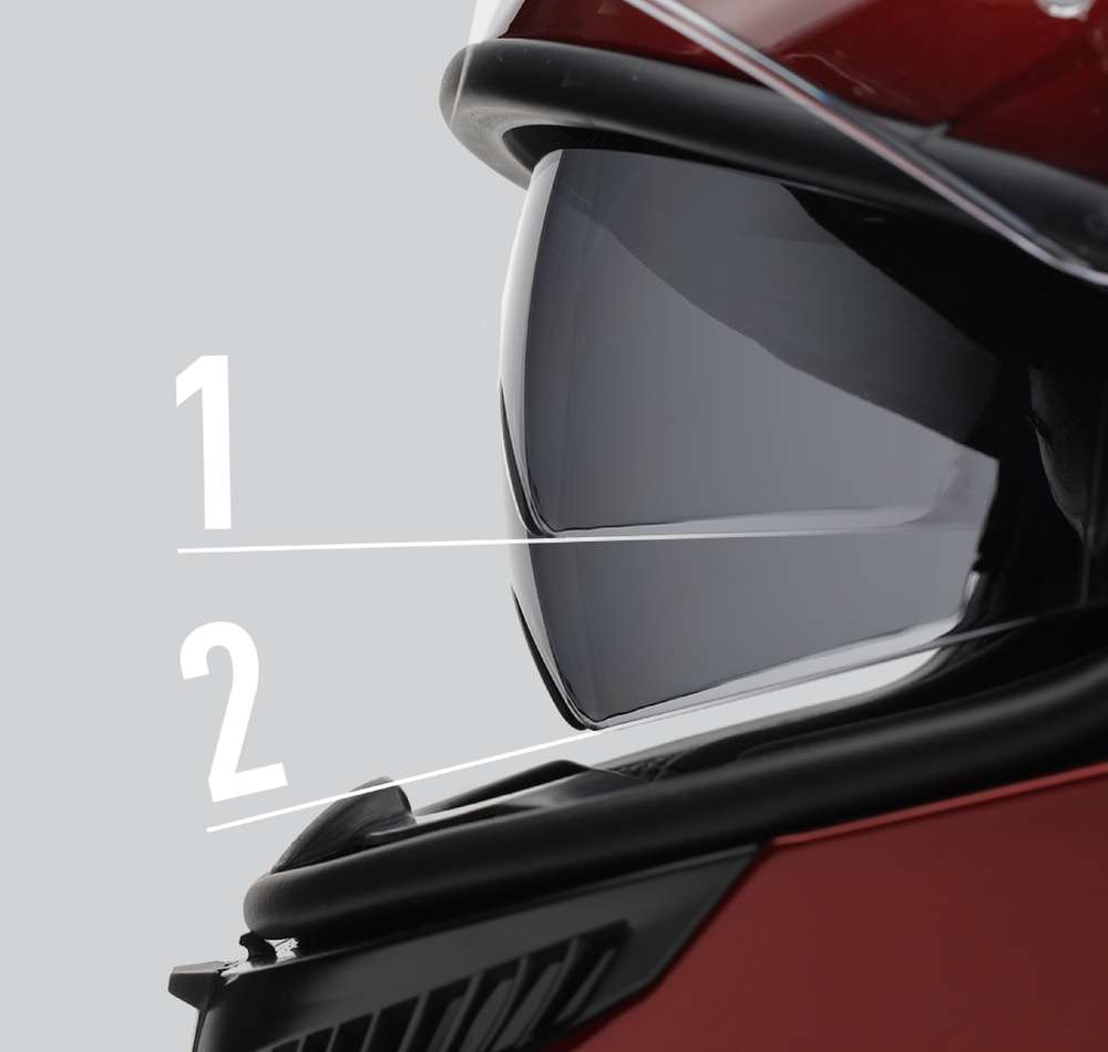 AGV K3 부드럽게 작동하는 내장 선바이저
