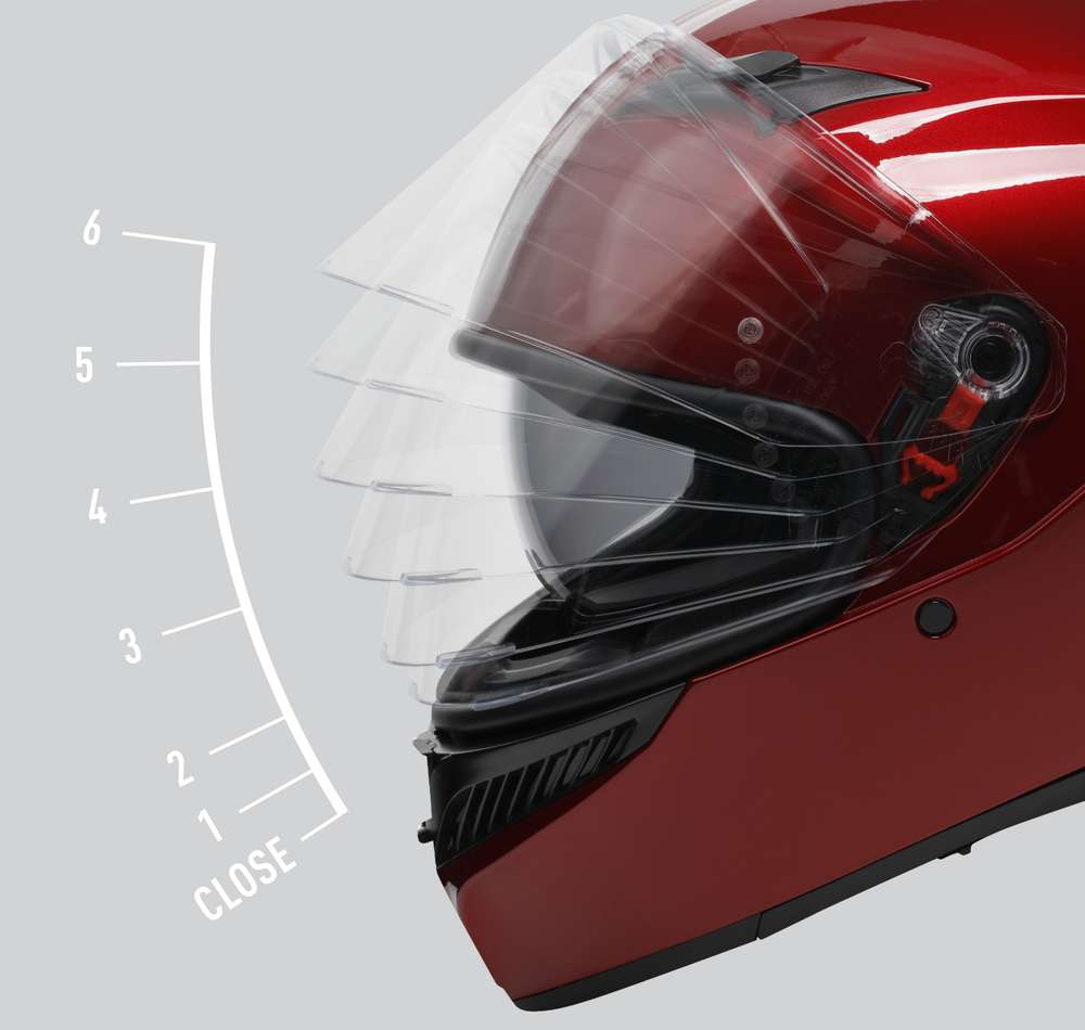 AGV K3 주행 환경에 맞춘 바이저 조절